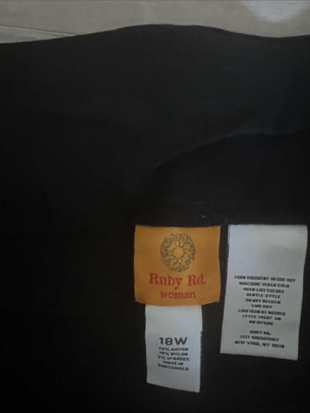 Ruby Rd. Black Straight Leg Pants - Picture 2 of 7